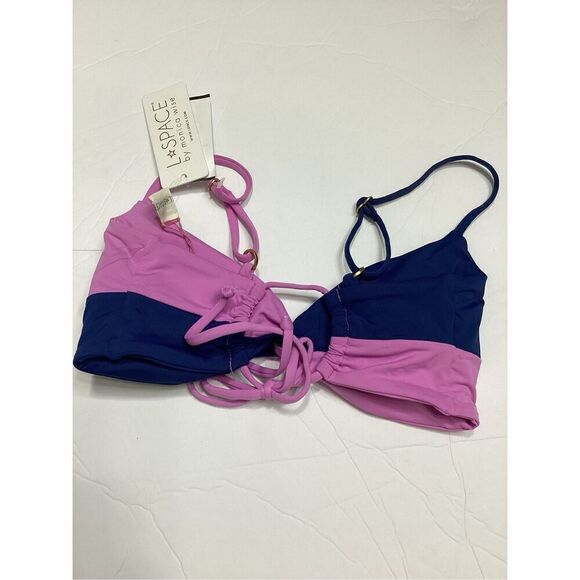 New. L*SPACE iris blue and pink bikini top. XS. Retails $110 - Picture 11 of 16